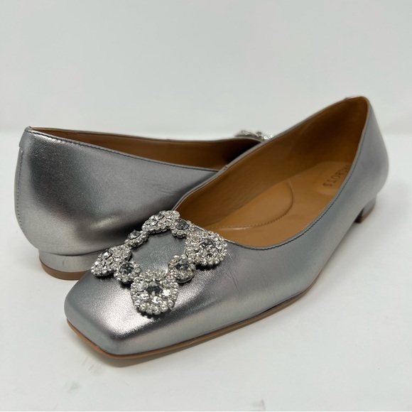 Talbots Shoes - Talbots Silver Embellished Flats